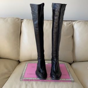 Stuart Weitzman black nappa boot just over knee size 7